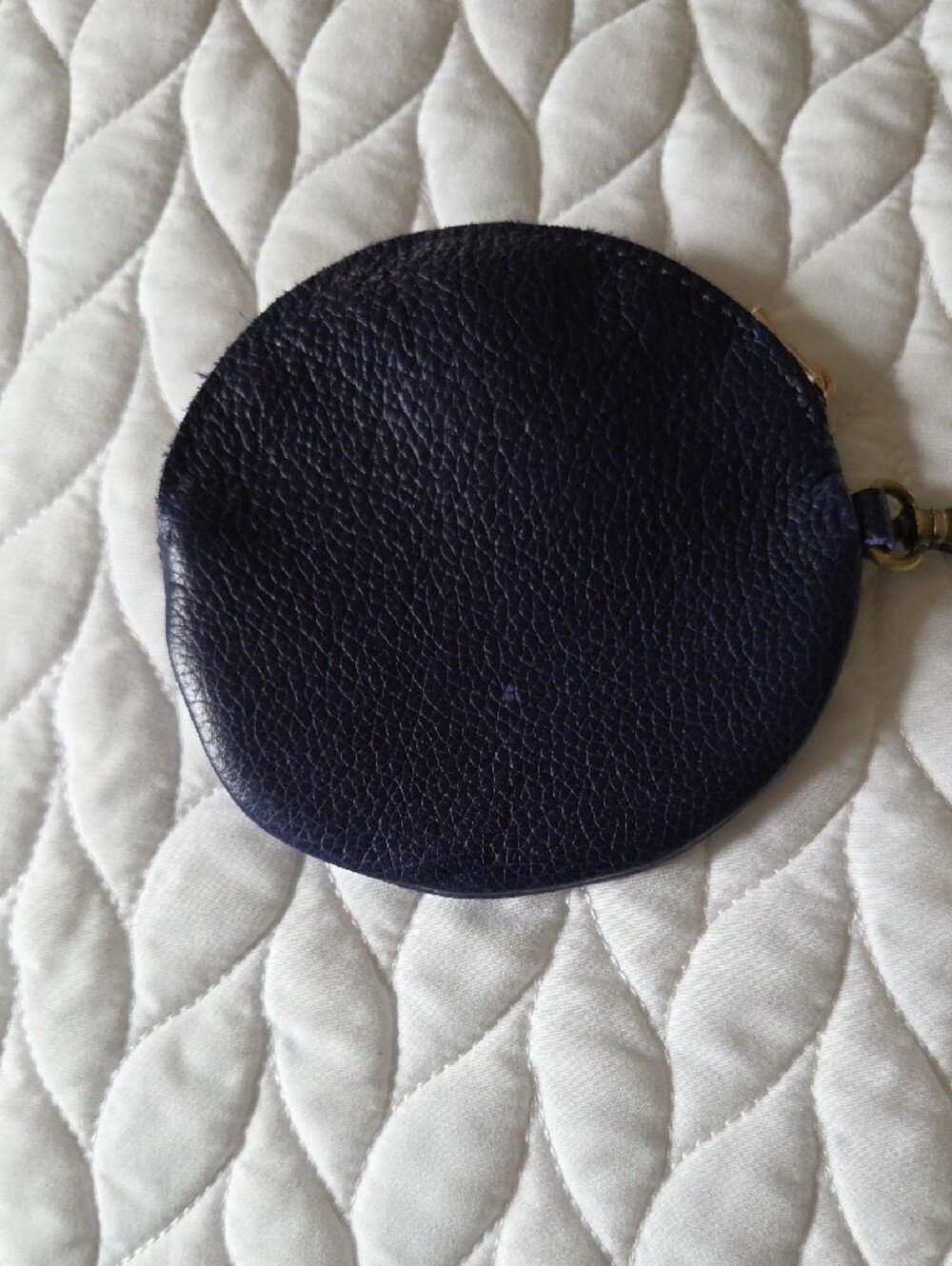Portland Leather Pebbled Blue Gordita Pouch - Picture 2 of 3